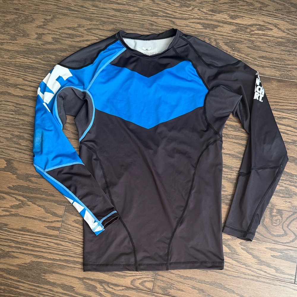 Hyperfly Jiujitsu Rash guard black and blue size XS